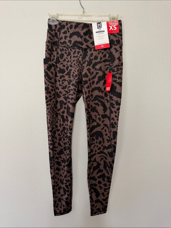 Pants - Members Mark Women’s Active ‎ Leopard Print Leggings in Brown/Black - XS